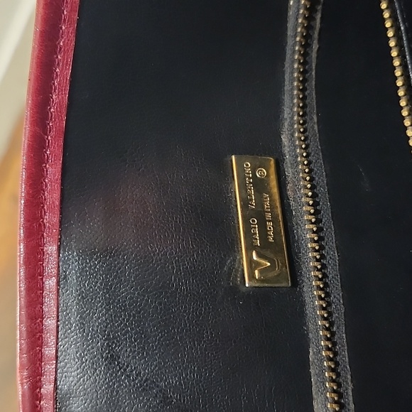 Valentino Burgundy Embossed Tote - Picture 9 of 11